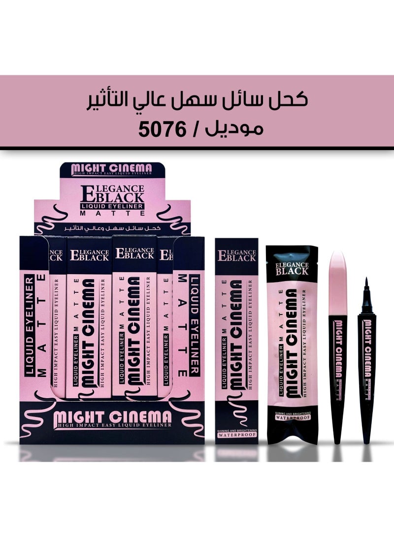 Might Cinema Liquid Eyeliner Matte Elegance Black-5076 - Image 4